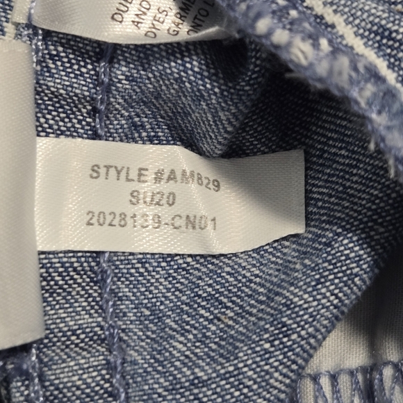 J Crew Denim Womens Striped Cotton Button Front Belted Jean Jacket Size XS - Picture 8 of 10